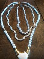 Trois beau collier en perle, Bijoux, Sacs & Beauté, Colliers, Comme neuf, Enlèvement, Blanc