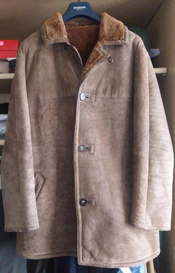 Warme winterjas met teddy voering – lichtbruin, suède look beschikbaar voor biedingen