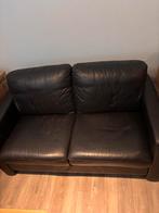 W Schillig 2-zit leer sofa zwart, Huis en Inrichting, Zetels | Zetels, Ophalen, Vintage, Tweepersoons, Leer