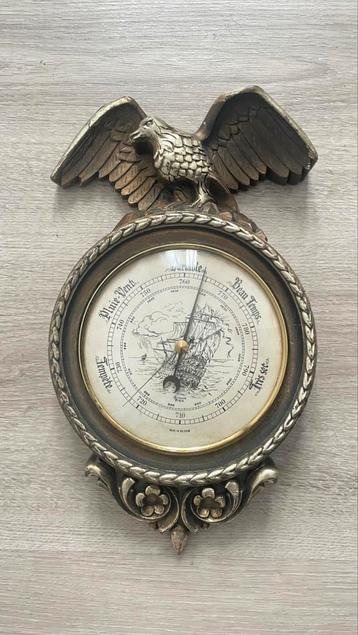 Baromètre mural vintage belge – Décor aigle et voilier beschikbaar voor biedingen