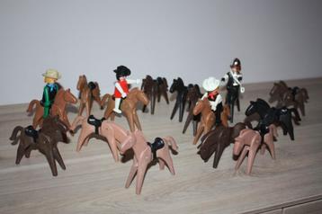 Geobra 1974 lot paarden en figuren, voorloper Playmobil beschikbaar voor biedingen