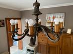 Lustre en bronze massif, Maison & Meubles, Lampes | Lustres, Enlèvement, Utilisé, Antiek
