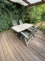 Hartmann tuintafel en stoelen, Ophalen, Gebruikt, Rechthoekig, Overige materialen