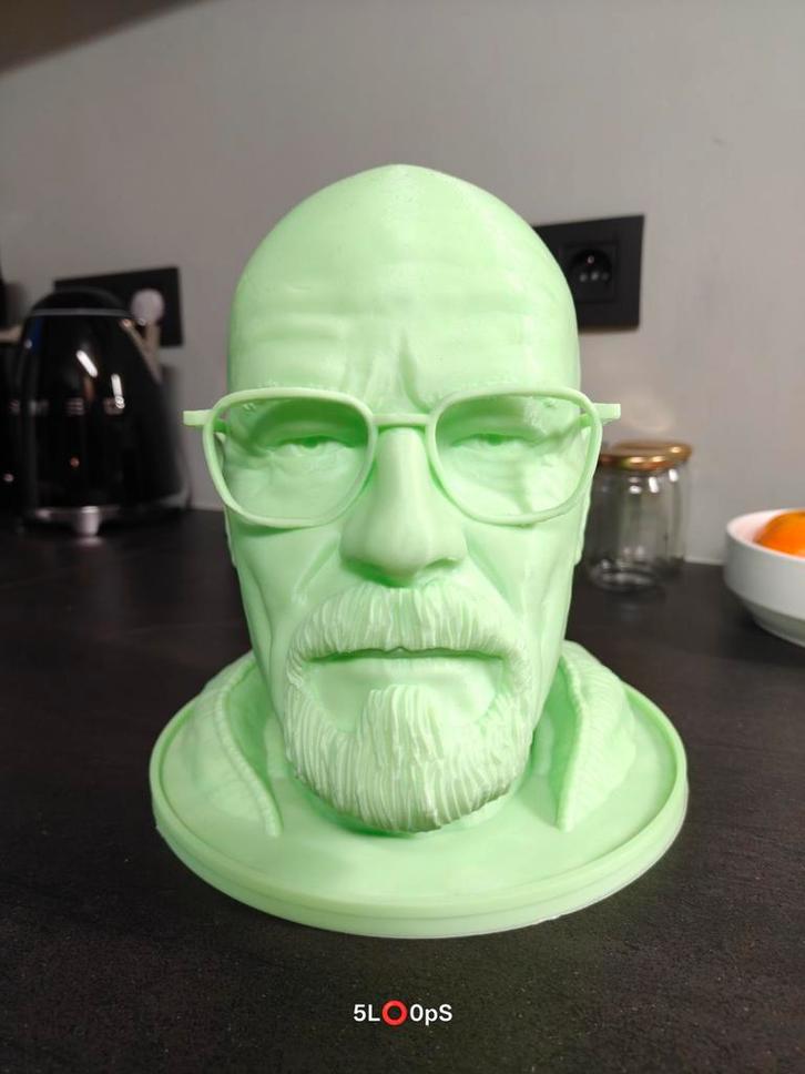 Mr. Walter White / Heisenberg / Braking Bad 3D Print Glow, Antiek en Kunst, Kunst | Designobjecten, Ophalen of Verzenden