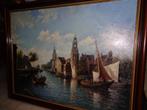 G.J. Veenstra - École hollandaise - Très grand beau tableau, Antiquités & Art, Art | Peinture | Classique, Enlèvement ou Envoi
