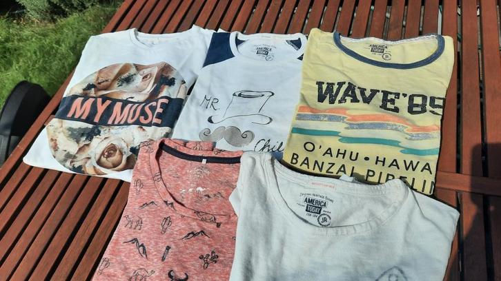 Set T-shirt korte mauwen 12j, Kinderen en Baby's, Kinderkleding | Kinder-kledingpakketten, Gebruikt, Maat 158, Ophalen of Verzenden