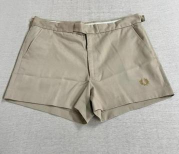 Pantalon chaud de tennis beige Vintage Fred Perry Shorts W34