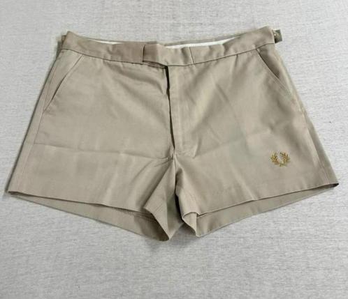 Pantalon chaud de tennis beige Vintage Fred Perry Shorts W34, Sports & Fitness, Tennis, Comme neuf, Vêtements, Enlèvement ou Envoi