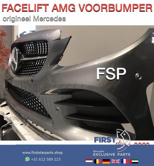 W205 C205 43 AMG BUMPER COMPLEET Mercedes C Klasse 43 ORIGIN, Auto-onderdelen, Carrosserie, Bumper, Mercedes-Benz, Voor, Gebruikt