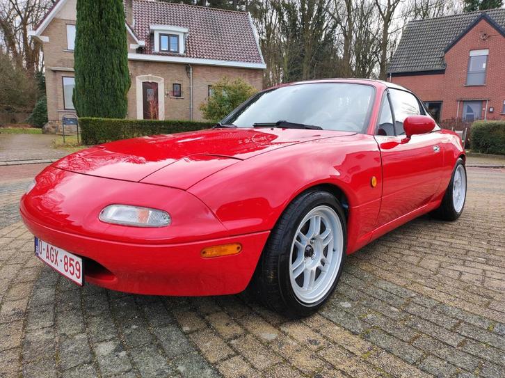 Mazda MX5, Auto's, Mazda, Particulier, MX-5, Benzine, Cabriolet, 2 deurs, Handgeschakeld, Rood, Stof, Achterwielaandrijving, Ophalen of Verzenden
