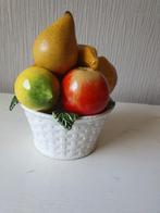 Vintage keramieken majolica fruittoren - handgemaakt, Ophalen of Verzenden