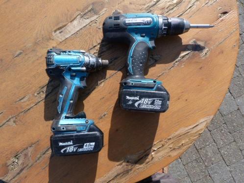 2 x Makita schroefboormachine met batterij/accu, Doe-het-zelf en Bouw, Gereedschap | Boormachines, Gebruikt, Boor- en Schroefmachine