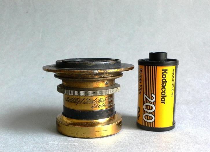 Brass lens Antieken koperen lens  Rath.Opt.Inde.Eanst.Emil B, Audio, Tv en Foto, Foto | Lenzen en Objectieven, Gebruikt, Overige typen
