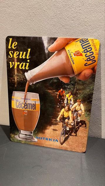 Cecemel blikken bord., Verzamelen, Ophalen of Verzenden, Zo goed als nieuw, Reclamebord