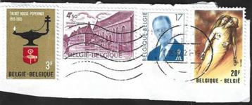 België 4 Postzegels op Brief 3 stempel + 1 niet  beschikbaar voor biedingen
