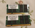 2 x 1 Go DDR2 RAM (Total 2 Go), Computers en Software, RAM geheugen, Ophalen, Zo goed als nieuw, DDR2, 2 GB