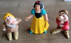 Sneeuwwitje: 3 figuurtjes, Verzamelen, Ophalen of Verzenden, Sneeuwwitje of Doornroosje, Gebruikt, Beeldje of Figuurtje