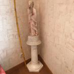 Zuil en beeld in Albast-steen, Antiek en Kunst, Ophalen