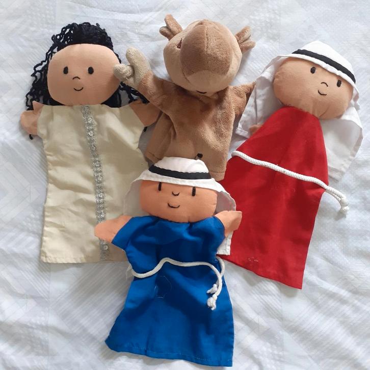 Zachte handpoppen poppenkastpoppen, Kinderen en Baby's, Speelgoed | Poppen, Zo goed als nieuw, Ophalen of Verzenden
