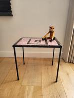 Table à plantes vintage avec plateau en mosaïque carrelée, Enlèvement