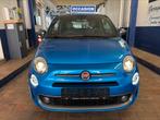 Fiat 500 1.2 i sport 2019 52.000 km met GPS, Voorwielaandrijving, 4 cilinders, Blauw, Leder en Stof