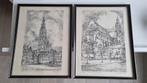 2 x schilderijtjes v Antwerpen 20€/ stuk, Antiek en Kunst, Kunst | Tekeningen en Fotografie, Ophalen of Verzenden