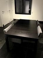 Uitschuifbare tafel met 4 stoelen, Comme neuf, Rectangulaire, Autres essences de bois, 50 à 100 cm