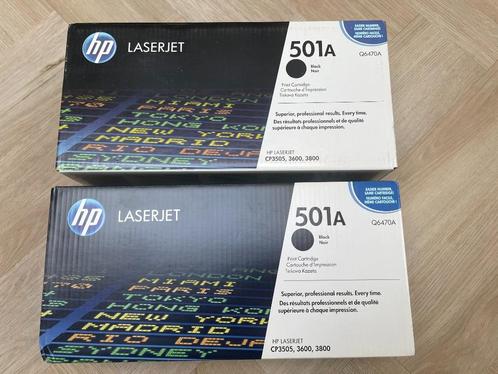 2 stuks toners HP Q6470A (HP 501A) zwart HP CP3505/3600/3800, Computers en Software, Printerbenodigdheden, Nieuw, Toner, Ophalen of Verzenden