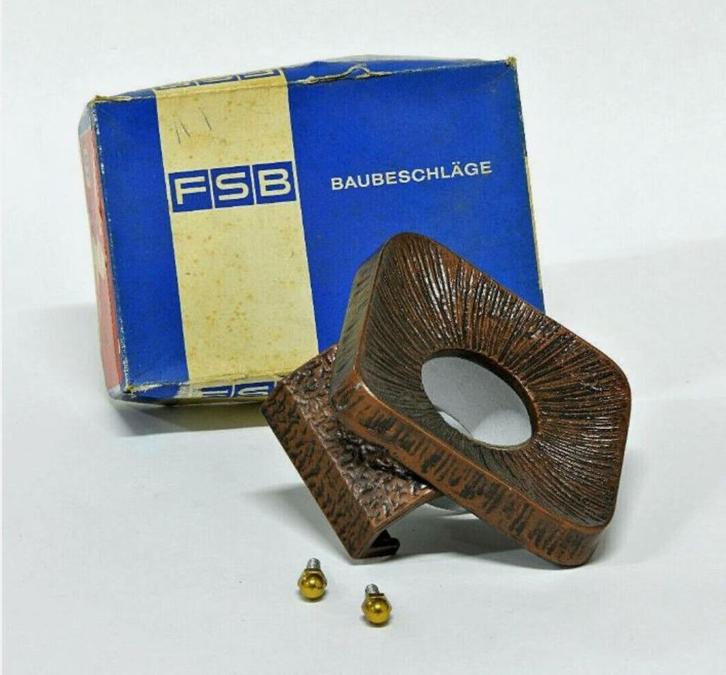 vintage brutalisme deurgreep ``old stock`` 60-70er brons, Verzamelen, Retro, Huis en Inrichting, Ophalen