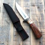 Jachtmes met bewerkt handvat (27 cm) in cordura foedraal, Verzenden, Overige soorten, Mes of Dolk