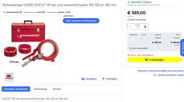 Te koop: Rothenberger Rocut beschikbaar voor biedingen