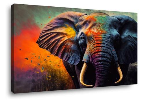 Nouveau tableau peinture sur toile Graffiti Elephant 80 x 60, Antiquités & Art, Art | Peinture | Abstraite, Envoi