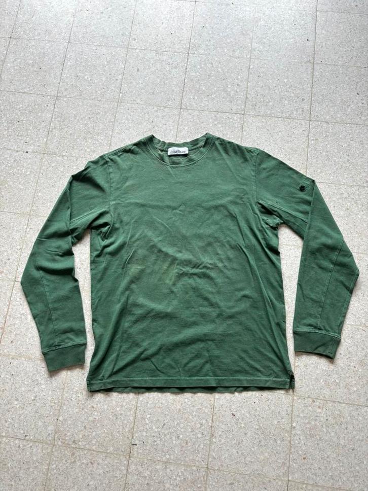 Longsleeve Stone Island, Vêtements | Hommes, Pulls & Vestes, Comme neuf, Taille 52/54 (L), Vert, Enlèvement ou Envoi