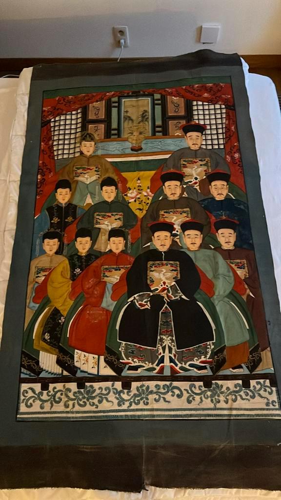 Voorouderdoek China, Antiek en Kunst, Kunst | Niet-Westerse kunst, Ophalen