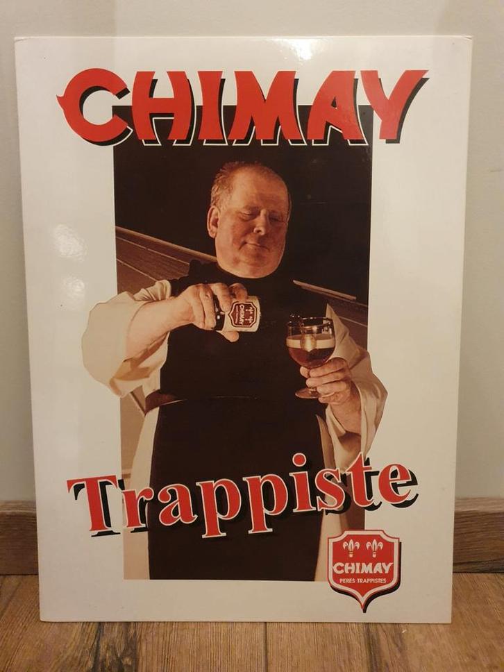 Panneau publicitaire en carton - Chimay Trappiste -, Collections, Marques & Objets publicitaires, Utilisé, Enlèvement ou Envoi