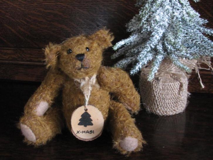 Handgemaakt teddybeertje 15 cm, Collections, Ours & Peluches, Neuf, Ours en tissus, Autres marques, Enlèvement ou Envoi