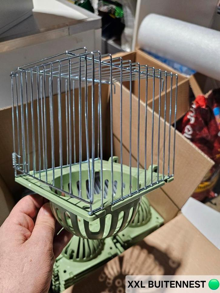 XXL Buitennest "GROEN" 12x11x16 ( NO20 V ) Sta, Dieren en Toebehoren, Vogels | Toebehoren, Ophalen