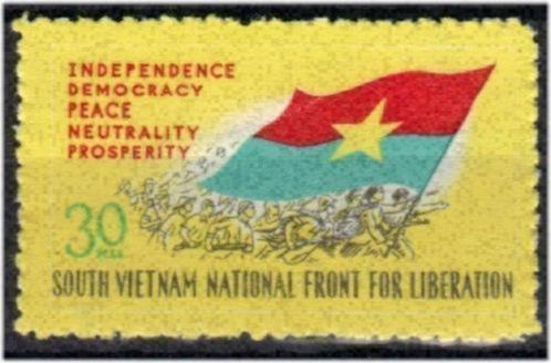 Vietcong 1967 - Yvert 22 - Nationaal vrijheidsfront (ZG), Timbres & Monnaies, Timbres | Asie, Non oblitéré, Envoi