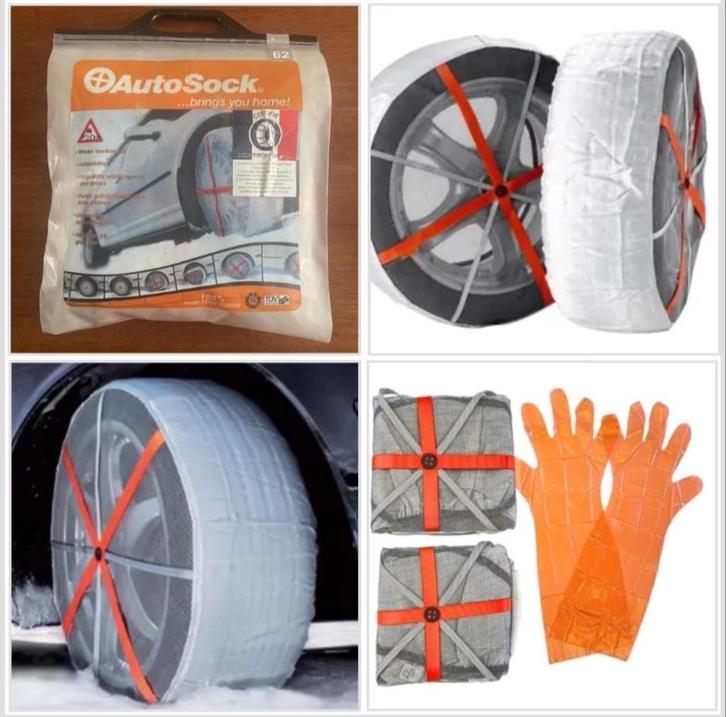 Nieuwe kettingen/sokken - Autosock - 62 - R14-15-16, Auto diversen, Sneeuwkettingen, Nieuw, Ophalen of Verzenden
