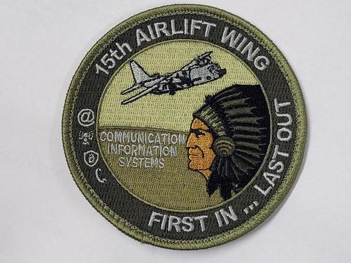 Patch 15th Airlift Wing CIS, Verzamelen, Militaria | Algemeen, Luchtmacht, Embleem of Badge, Ophalen