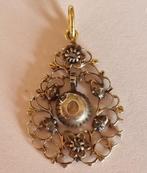 18 Karaat Victoriaanse Gouden Hanger 750 Goud Filigran 18k, Ophalen of Verzenden, Goud, Goud, Met edelsteen