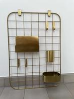 Wandrooster in koper met accessoires, Huis en Inrichting, Woonaccessoires | Wandplanken en Boekenplanken, Ophalen of Verzenden