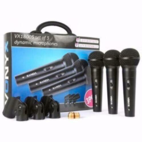 Microfoon set 3 stuks in koffer 450-T, Muziek en Instrumenten, Microfoons, Nieuw, Ophalen of Verzenden