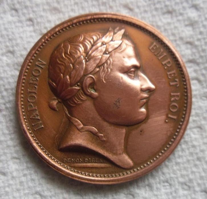 Médaille commémorant l'invasion de l'Angleterre, 1804, Timbres & Monnaies, Pièces & Médailles, Autres matériaux, Envoi