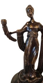 Bronzen beeld van elegante Dame - 43cm, Ophalen of Verzenden, Brons