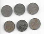 Belgisch Congo: 6 X 50 cent FR (1921/1922/1923/2X1926/1927), Postzegels en Munten, Verzenden, Losse munt