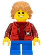 Lego figuur hol076 Winter Holiday Train Boy (2), Ophalen of Verzenden, Zo goed als nieuw, Losse stenen, Lego