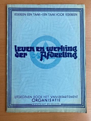Brochure VNV Organisatie der Afdeeling 1942 Collaboratie, Ophalen of Verzenden, Tweede Wereldoorlog, Gelezen