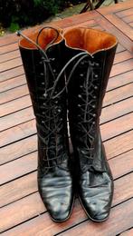 Lederen laarsjes - Maat 38, Hoge laarzen, Zwart, Ophalen of Verzenden, Gedragen