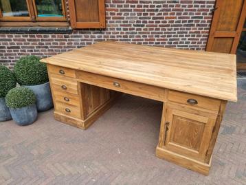 Teak partnerdesk bureau GRATIS LEVERING  beschikbaar voor biedingen